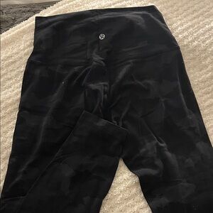 lululemon athletica Black High-Waist Kids' Leggings with Reflective Logo